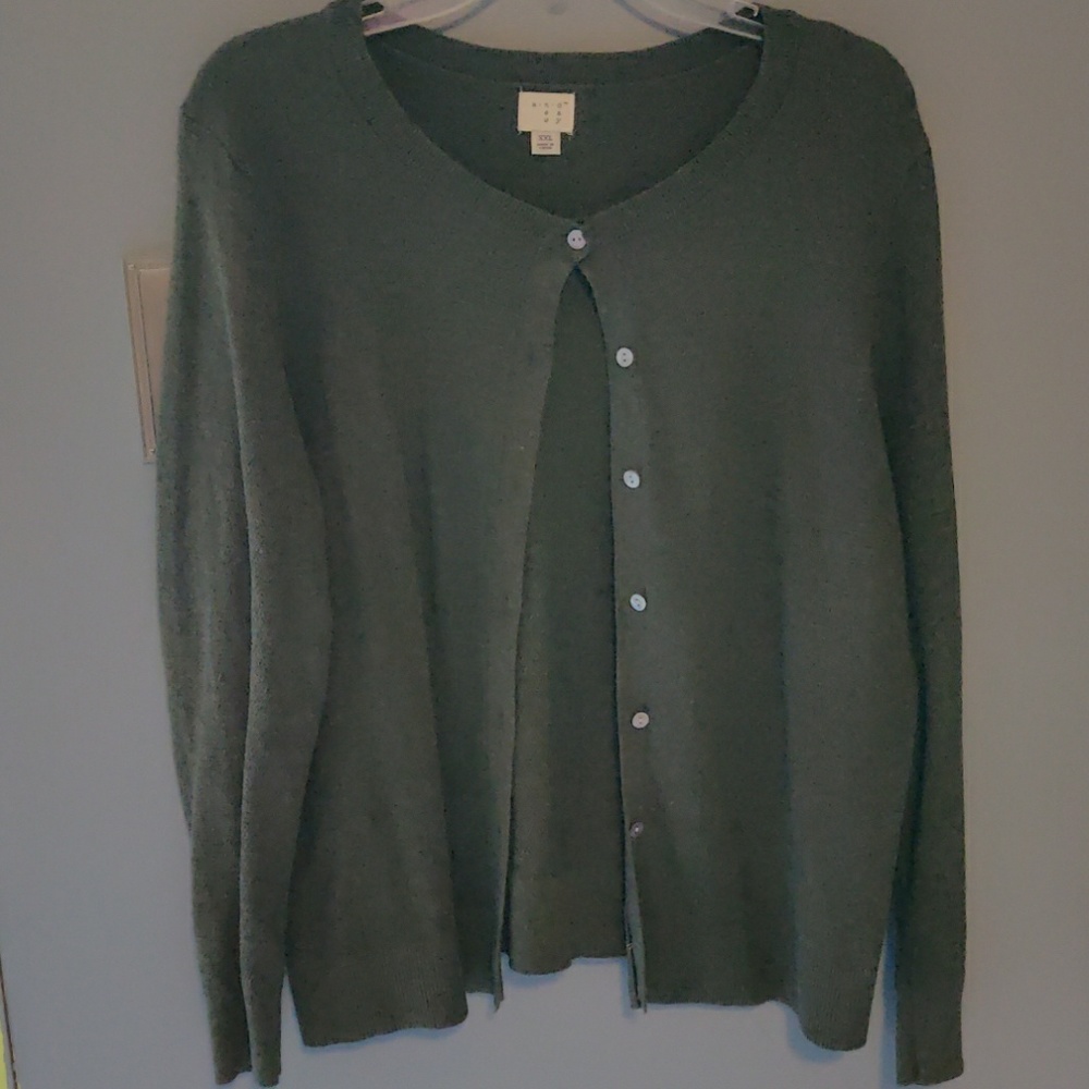 Olive Green Cardigan